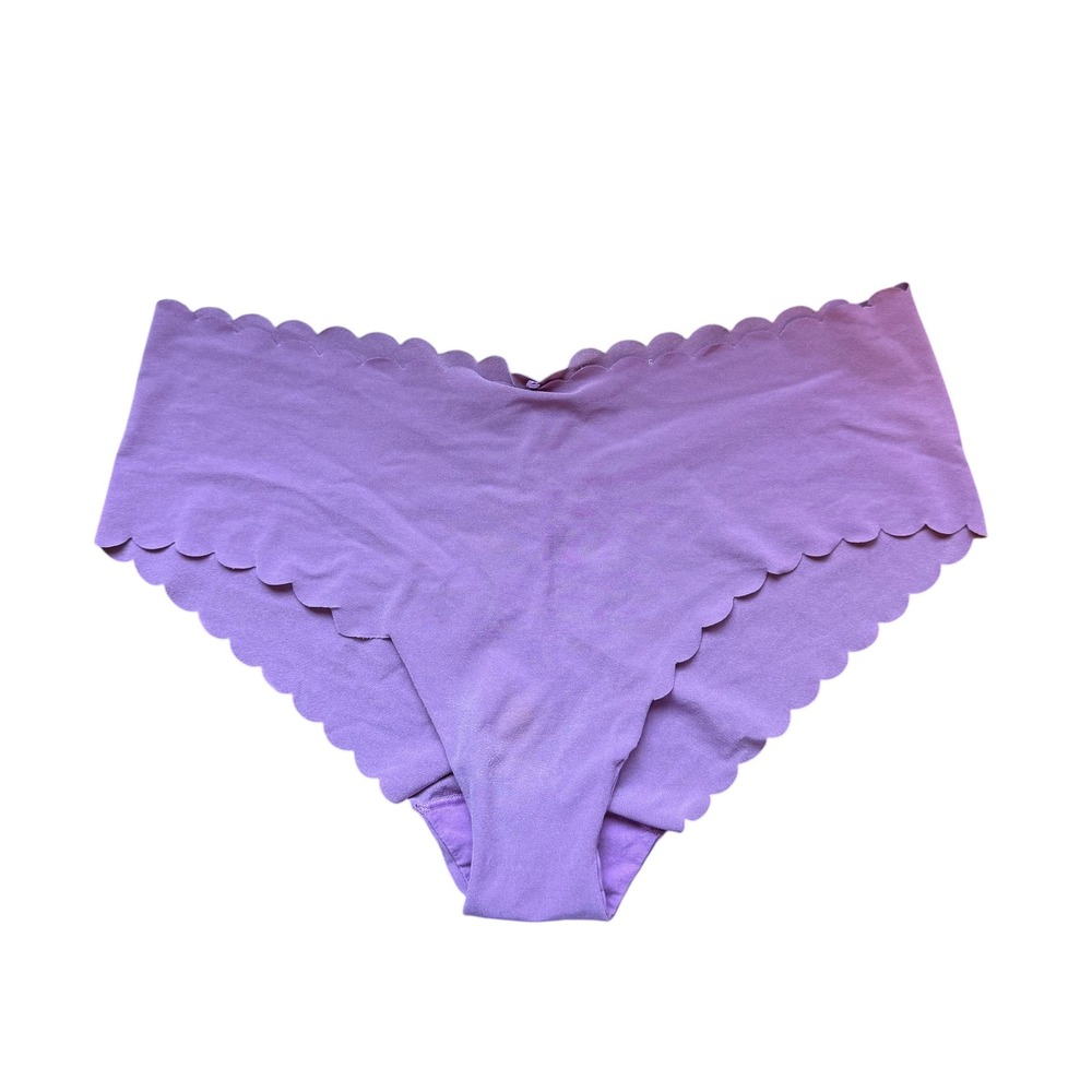 Victorias Secret‎ Purple Scalloped Seamless Hiphugger Panties Large